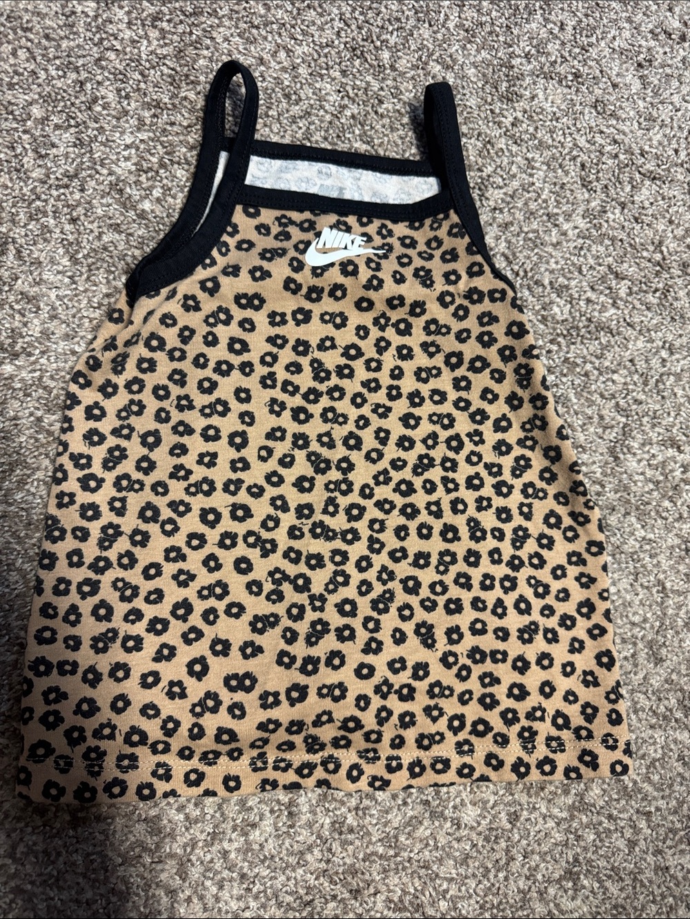 Nike Black Trim Leopard-Print Dress Girls 9months